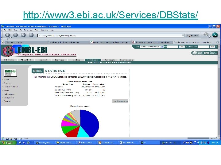 http: //www 3. ebi. ac. uk/Services/DBStats/ http: //www 3. ebi. ac. uk/Services/DBStats/