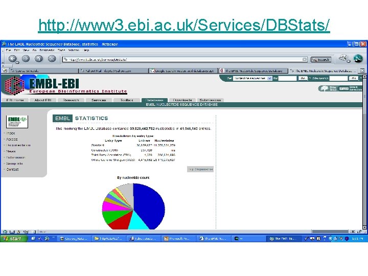 http: //www 3. ebi. ac. uk/Services/DBStats/ 