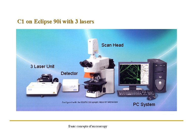 C 1 on Eclipse 90 i with 3 lasers Scan Head 3 Laser Unit