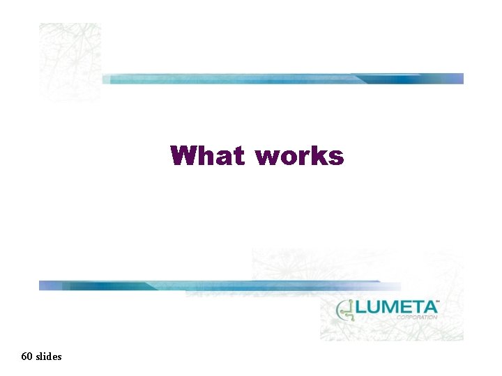 What works 60 slides 