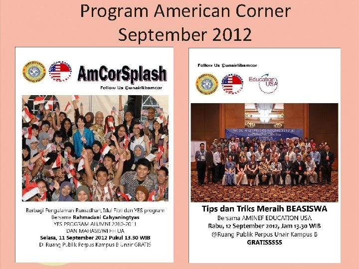 Program American Corner September 2012 