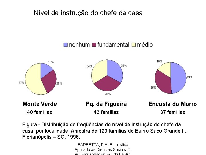 Nível de instrução do chefe da casa Monte Verde Pq. da Figueira Encosta do