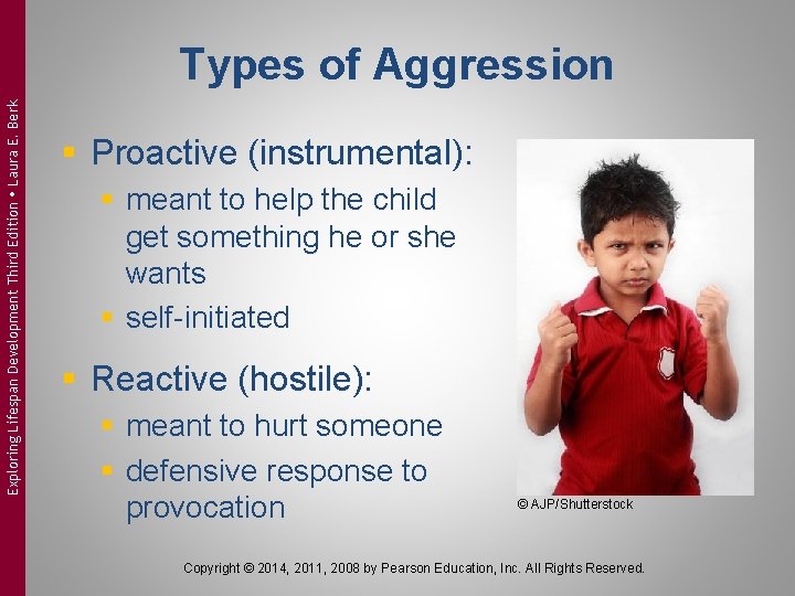 Exploring Lifespan Development Third Edition Laura E. Berk Types of Aggression § Proactive (instrumental): Exploring Lifespan Development Third Edition Laura E. Berk Types of Aggression § Proactive (instrumental):