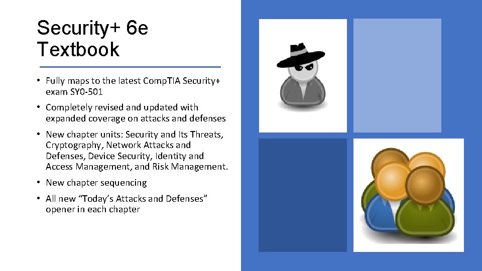 Security+ 6 e Textbook • Fully maps to the latest Comp. TIA Security+ exam