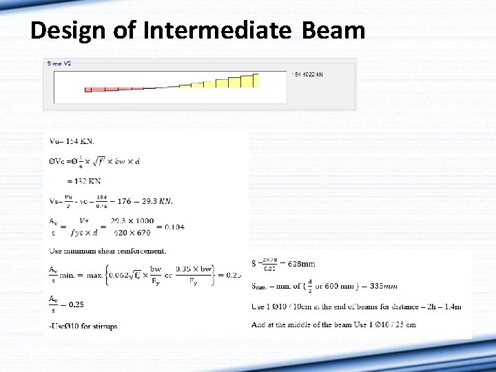 Design of Intermediate Beam 