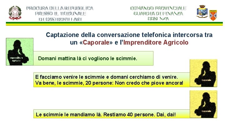 PROCURA DELLA REPUBBLICA PRESSO IL TRIBUNALE DI CASTROVILLARI COMANDO PROVINCIALE GUARDIA DI FINANZA COSENZA PROCURA DELLA REPUBBLICA PRESSO IL TRIBUNALE DI CASTROVILLARI COMANDO PROVINCIALE GUARDIA DI FINANZA COSENZA
