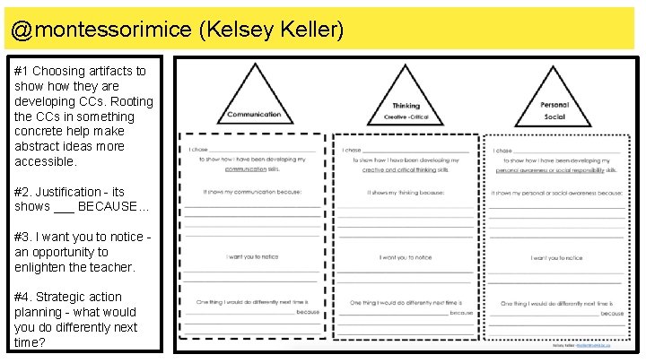 @montessorimice (Kelsey Keller) #1 Choosing artifacts to show they are developing CCs. Rooting the