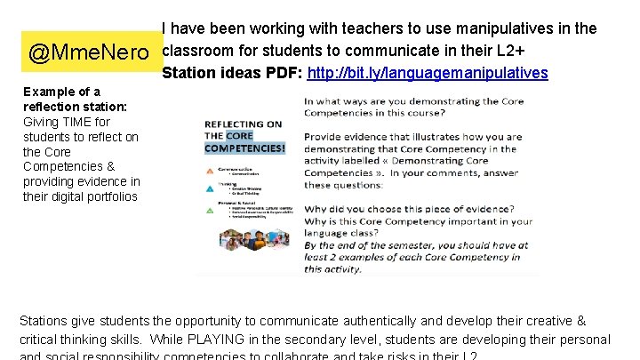 @Mme. Nero I have been working with teachers to use manipulatives in the classroom