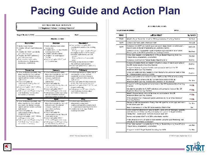 Pacing Guide and Action Plan 