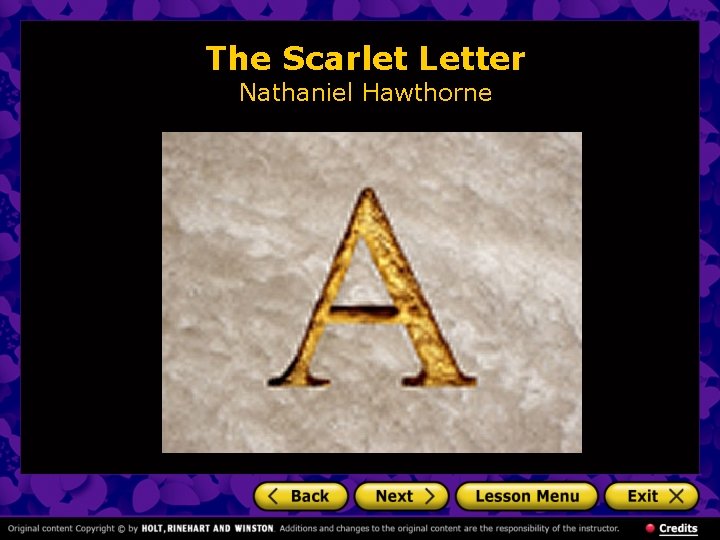 The Scarlet Letter Nathaniel Hawthorne 