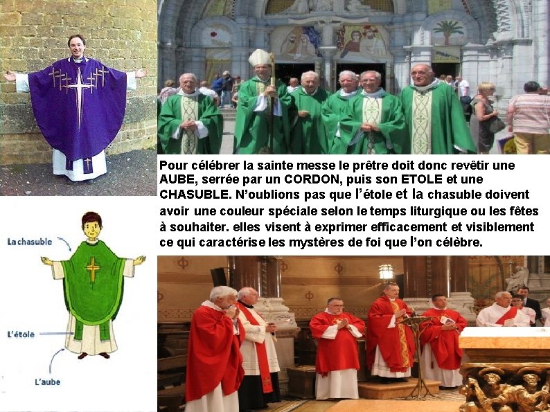 Pour célébrer la sainte messe le prêtre doit donc revêtir une AUBE, serrée par