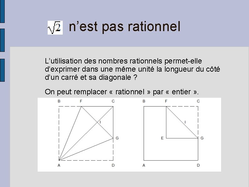 n’est pas rationnel L’utilisation des nombres rationnels permet-elle d’exprimer dans une même unité la