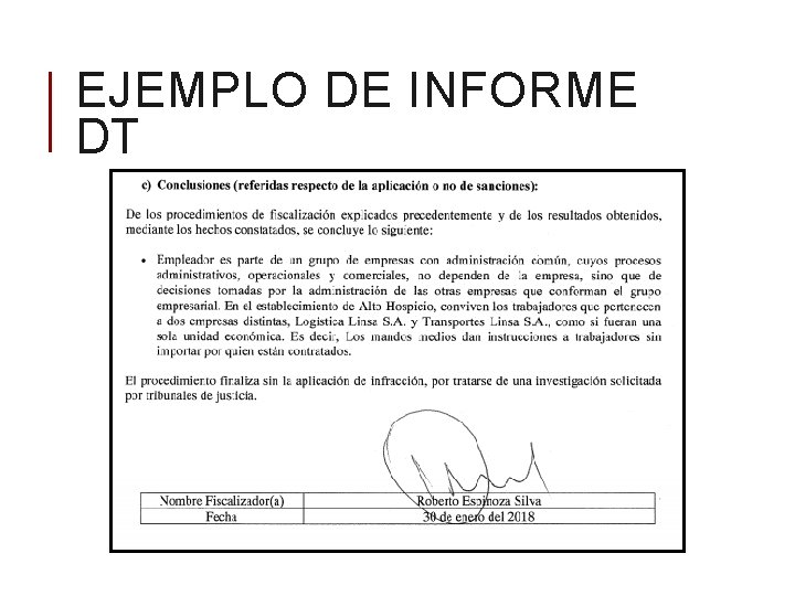 EJEMPLO DE INFORME DT 