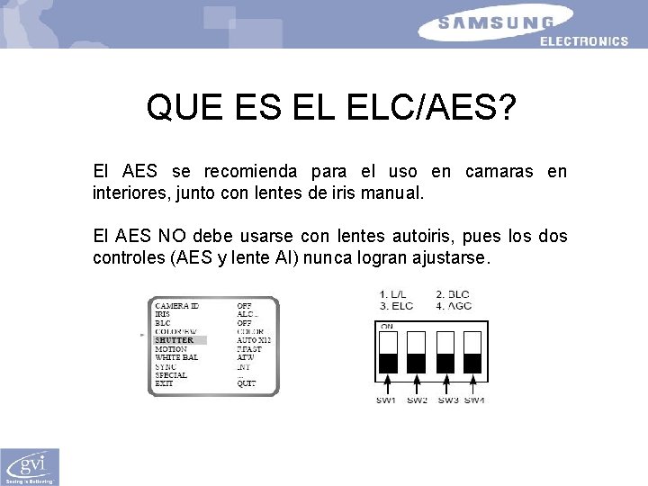 QUE ES EL ELC/AES? El AES se recomienda para el uso en camaras en