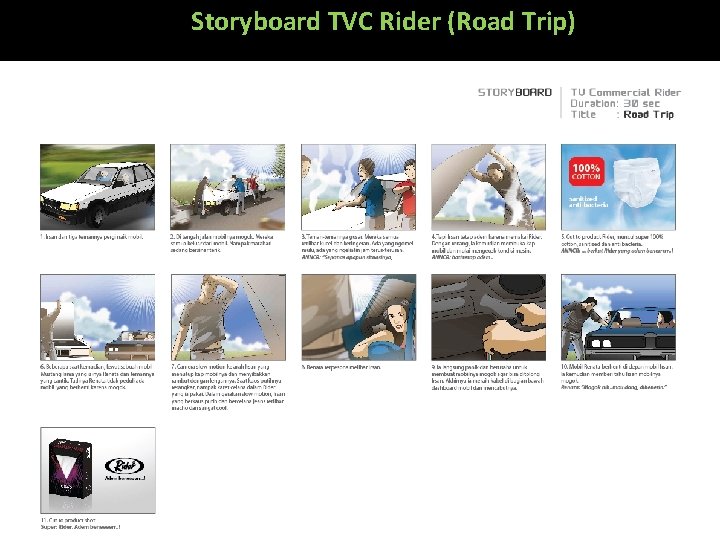 Storyboard TVC Rider (Road Trip) 