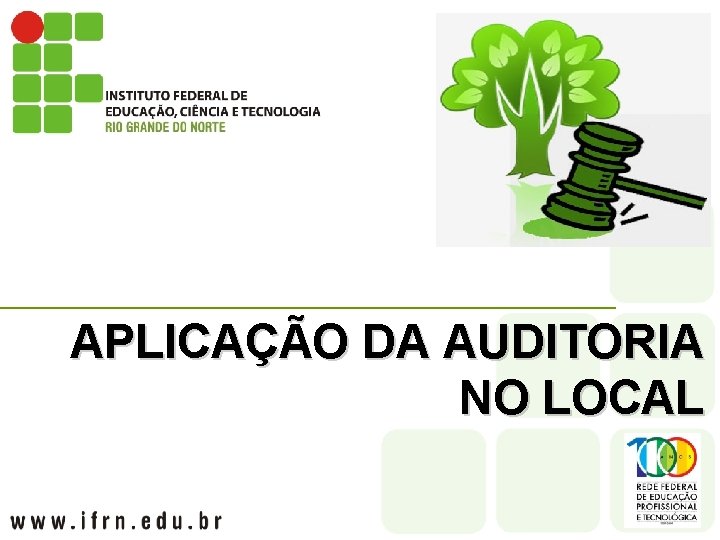 APLICAÇÃO DA AUDITORIA NO LOCAL 