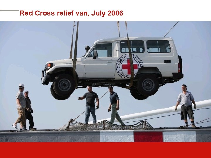 Red Cross relief van, July 2006 