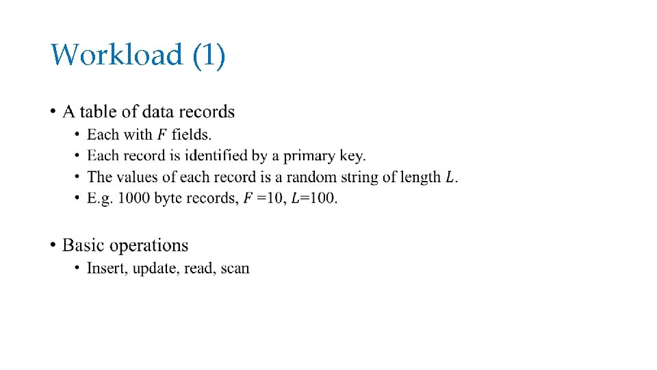 Workload (1) • 