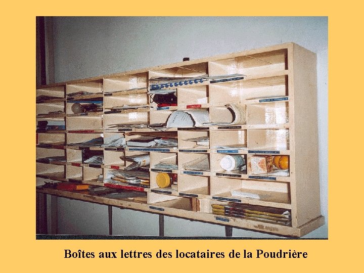 Boîtes aux lettres des locataires de la Poudrière 