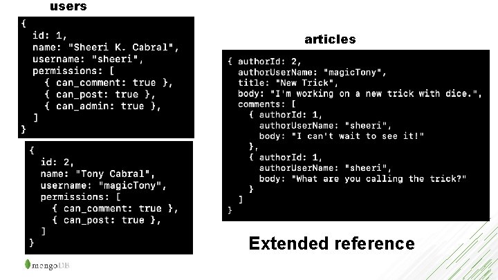 users articles Extended reference 