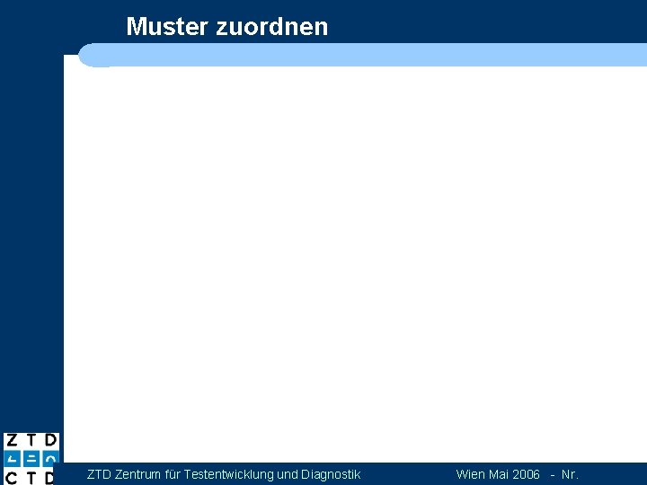 Muster zuordnen ZTD Zentrum für Testentwicklung und Diagnostik Wien Mai 2006 - Nr. 