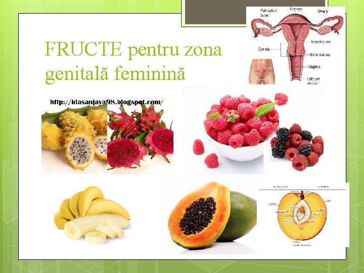 FRUCTE pentru zona genitală feminină 