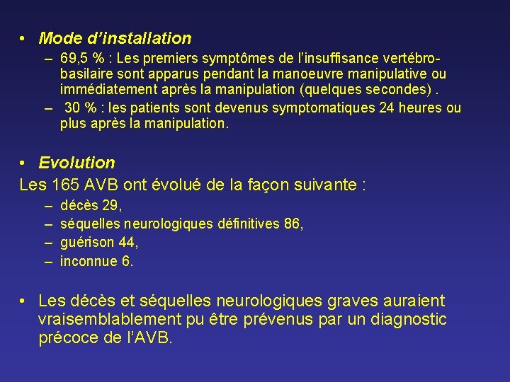  • Mode d’installation – 69, 5 % : Les premiers symptômes de l’insuffisance