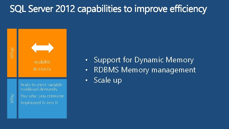 What scalable & elastic Why Scale to meet variable workload demands Pay what you