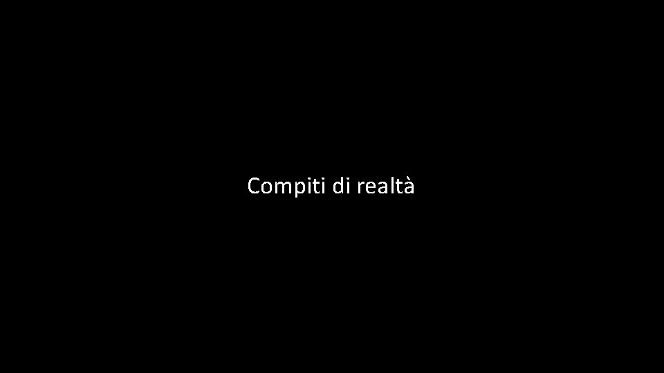 Compiti di realtà 