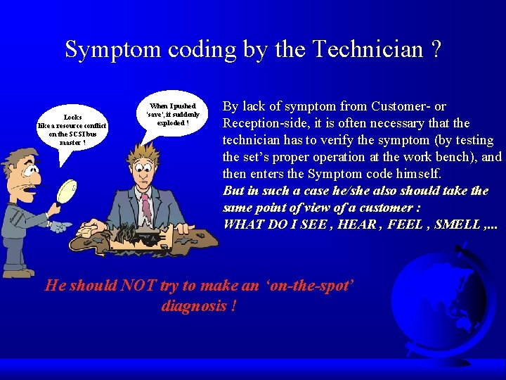 Symptom coding by the Technician ? Looks like a resource conflict on the SCSI