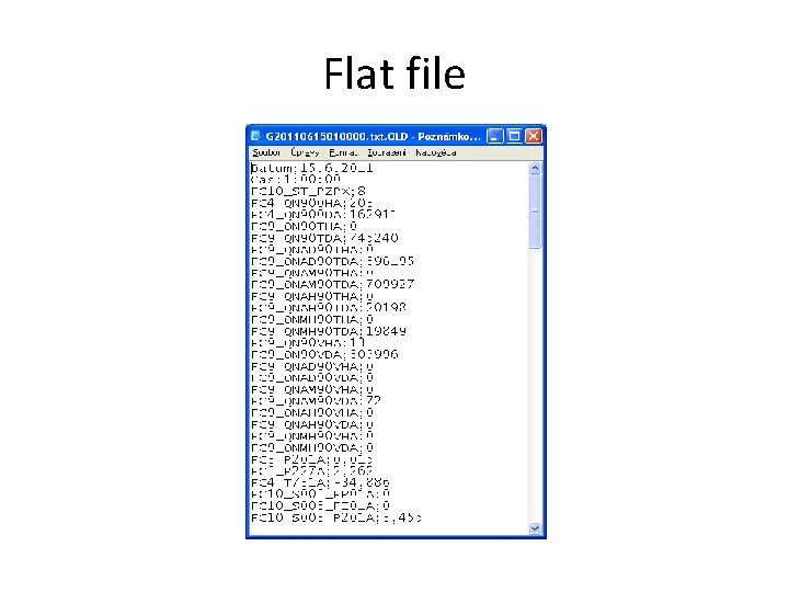 Flat file 
