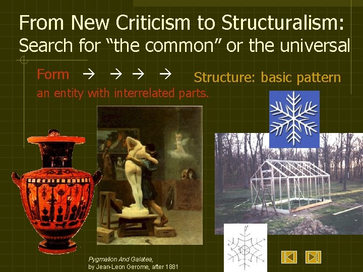 From New Criticism to Structuralism: Search for “the common” or the universal Form Structure: