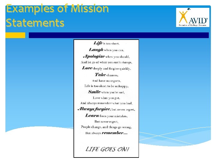 Examples of Mission Statements 