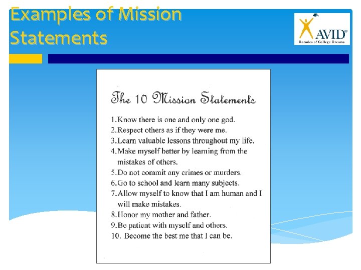 Examples of Mission Statements 