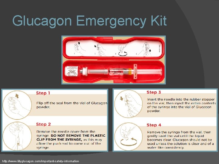 Glucagon Emergency Kit http: //www. lillyglucagon. com/important-safety-information 