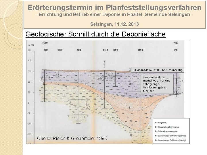 Erörterungstermin im Planfeststellungsverfahren - Errichtung und Betrieb einer Deponie in Haaßel, Gemeinde Selsingen, 11. Erörterungstermin im Planfeststellungsverfahren - Errichtung und Betrieb einer Deponie in Haaßel, Gemeinde Selsingen, 11.