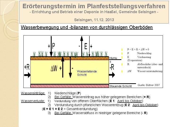 Erörterungstermin im Planfeststellungsverfahren - Errichtung und Betrieb einer Deponie in Haaßel, Gemeinde Selsingen, 11. Erörterungstermin im Planfeststellungsverfahren - Errichtung und Betrieb einer Deponie in Haaßel, Gemeinde Selsingen, 11.
