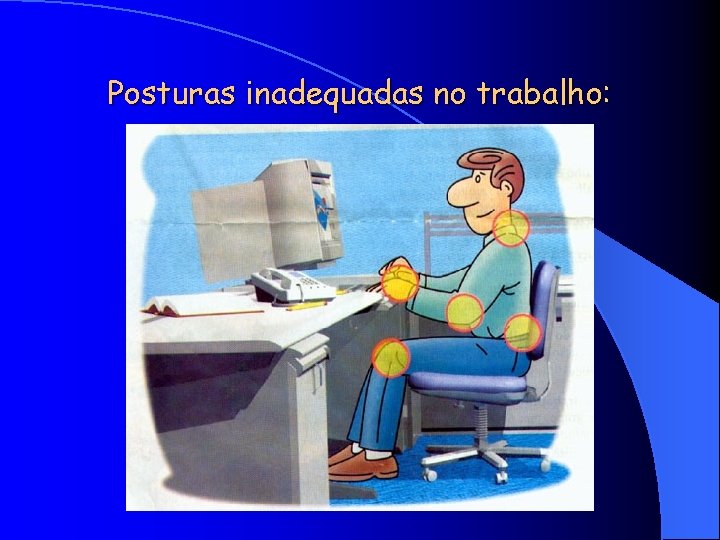 Posturas inadequadas no trabalho: 