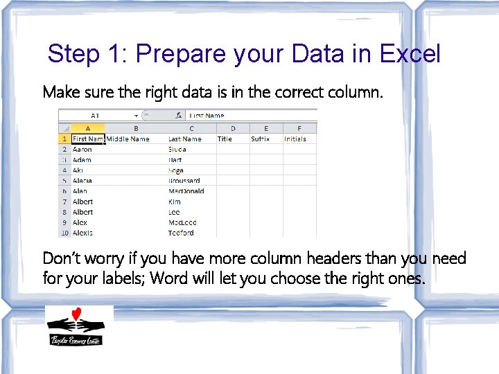 Step 1: Prepare your Data in Excel Make sure the right data is in