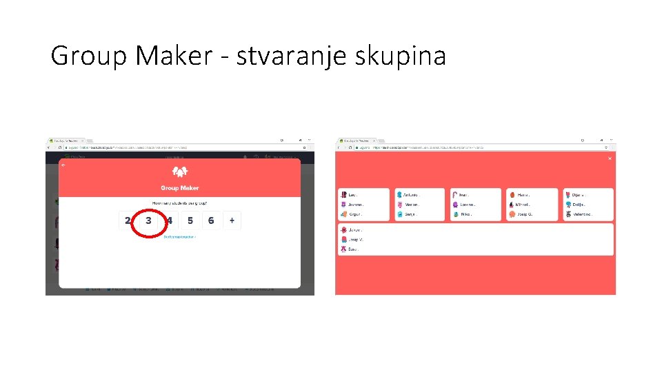 Group Maker - stvaranje skupina 