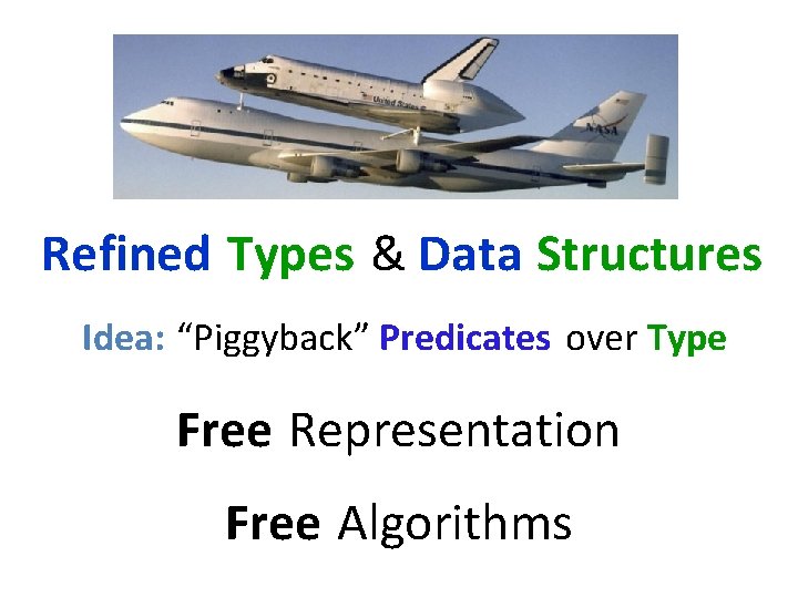 Refined Types & Data Structures Idea: “Piggyback” Predicates over Type 1. 2. 3. 4.