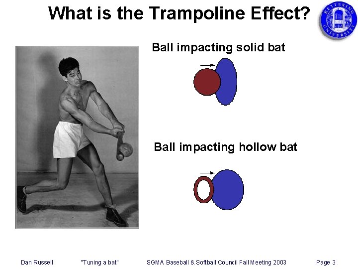 What is the Trampoline Effect? Ball impacting solid bat Ball impacting hollow bat Dan