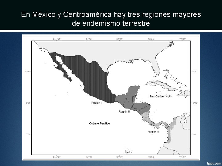 En México y Centroamérica hay tres regiones mayores de endemismo terrestre 