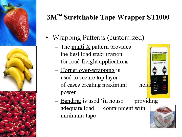 3 M™ Stretchable Tape Wrapper ST 1000 • Wrapping Patterns (customized) – The multi