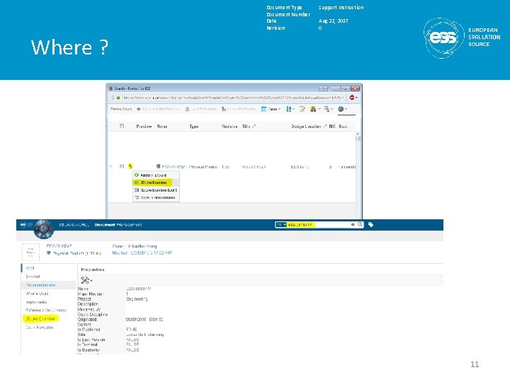 Document Type Document Number Date Revision Support Instruction Aug 22, 2017 0 Where ?