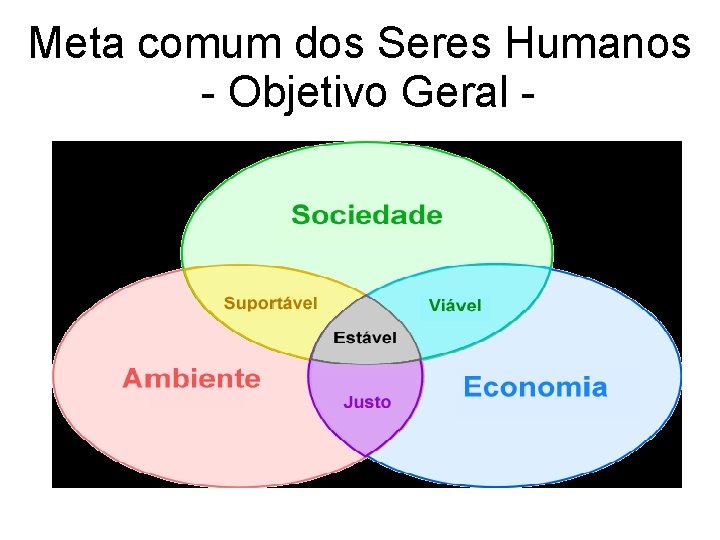 Meta comum dos Seres Humanos - Objetivo Geral - Especifique a meta pretendida 