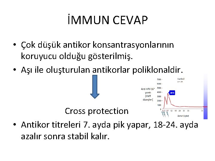 İMMUN CEVAP • Çok düşük antikor konsantrasyonlarının koruyucu olduğu gösterilmiş. • Aşı ile oluşturulan