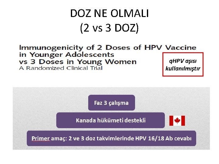 DOZ NE OLMALI (2 vs 3 DOZ) q. HPV aşısı kullanılmıştır 