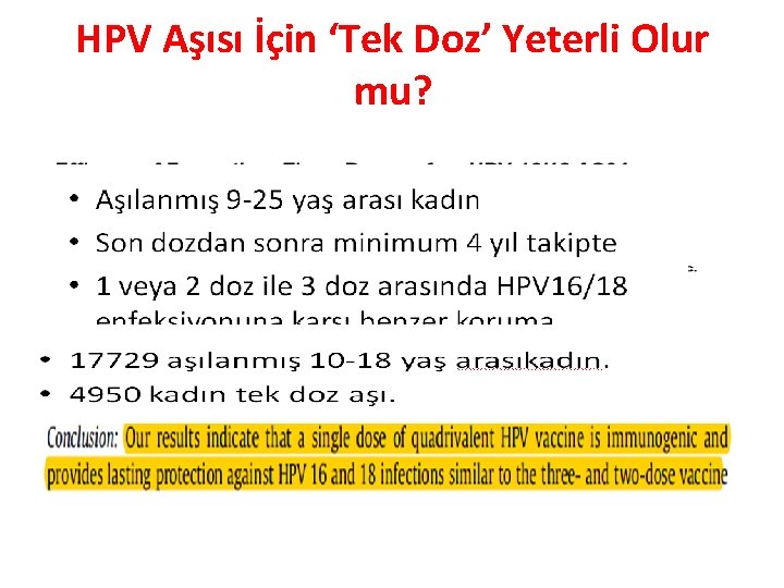 HPV Aşısı İçin ‘Tek Doz’ Yeterli Olur mu? 