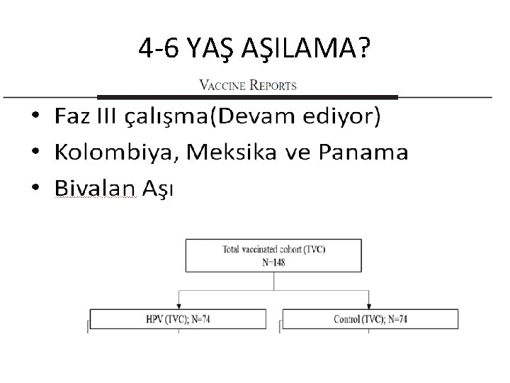 4 -6 YAŞ AŞILAMA? 
